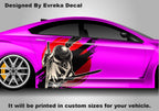 Custom Samurai Livery Racing Side Wrap; JDM Inspired Samurai Custom Decal Side - Evreka Decal