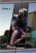 Harley Quınn Car Doors Livery Pillar Decal Sticker Wrap - Harley Quınn Car Decal - high quality graphics - fits for any vehicle - Evreka Decal