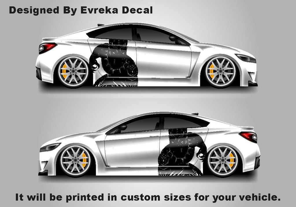 Black Panther Car Decals! American superhero,Marvel Comics character, Cast Vinyl Wrap, Universal Size - Evreka Decal