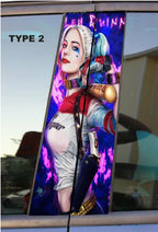 Harley Quınn Car Doors Livery Pillar Decal Sticker Wrap - Harley Quınn Car Decal - high quality graphics - fits for any vehicle - Evreka Decal