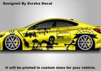 Halloween Car Side Decal: Bat & Ghost Design - Car Side Decal Car Livery - Evreka Decal