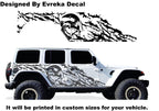 Factory Crafts Nightmare Side Graphic Kit Cast Vinyl Decal Wrap for Jeep Wrangler JL 4 Door - Evreka Decal
