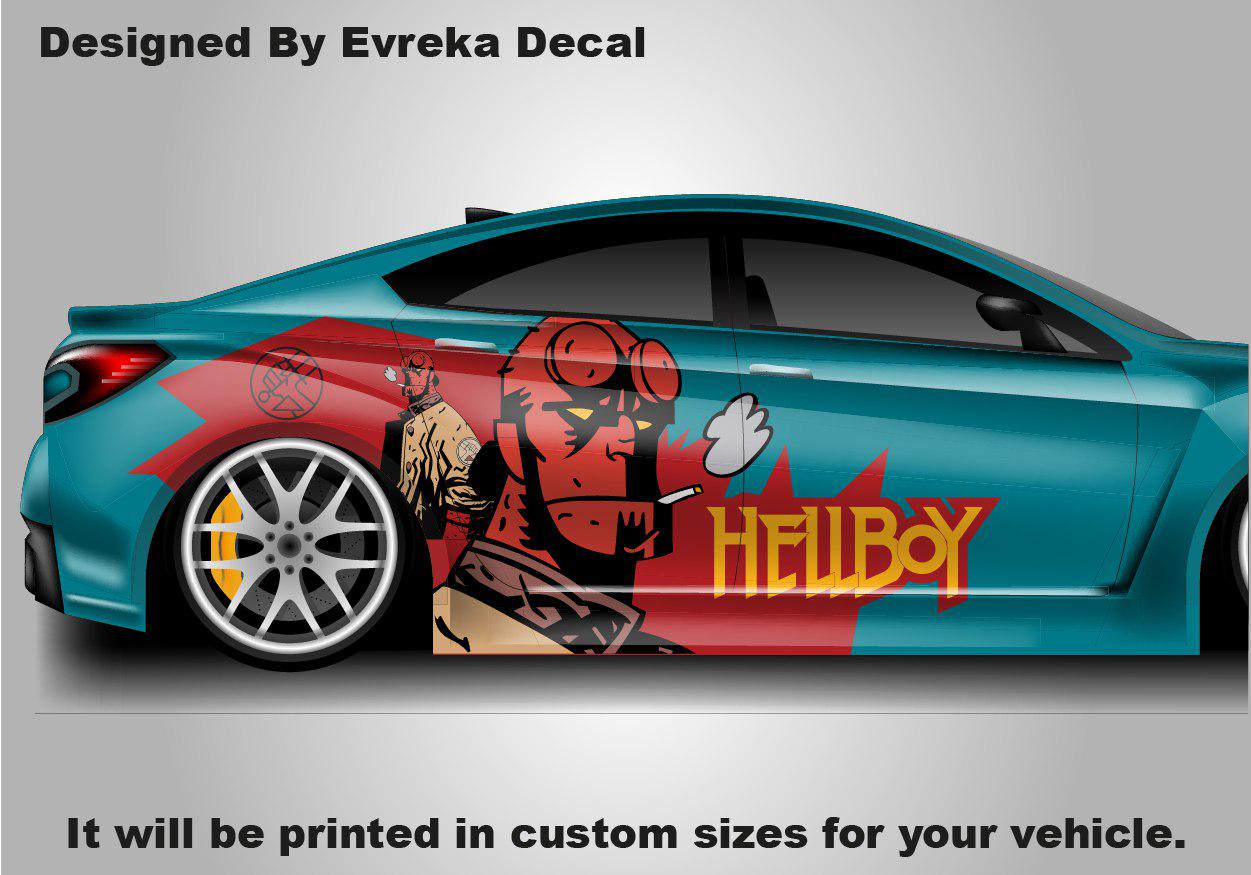 Hellboy Large Car Decal, Vinyl Graphic Car Wrap - Transform Your Ride with our Exclusive Hellboy Car Decals! - Evreka Decal