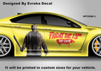 Michael Myers Face Large Car Decal, Graphic Decal Tailgate Car Livery, Universal Size, Car Wrap Friday the 13th Decal, Jason Voorhees - Evreka Decal
