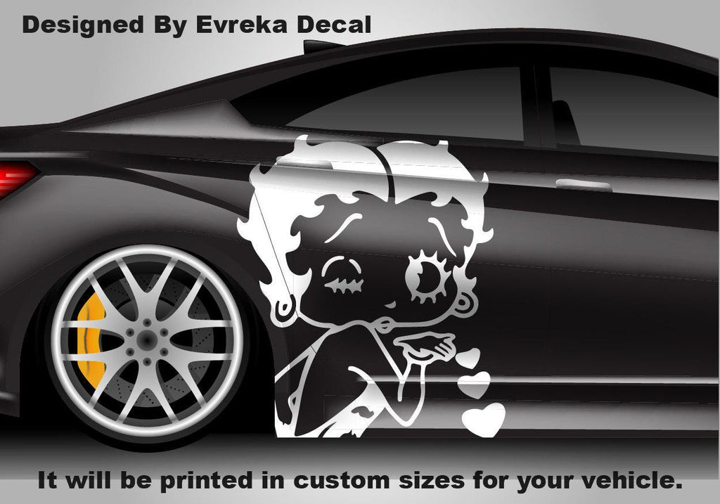 Betty Boop Car Decals: Car Vinyl | Hood And Car Side Decal | Comics character, Car Side Decal , Designed Car Livery, Cast Vinyl Wrap - Evreka Decal