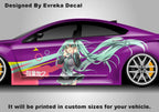 Anime ITASHA Hatsune Miku Car Wrap Door Side Fit With Any Cars Vinyl Graphics Car Stickers Car Decal - Evreka Decal