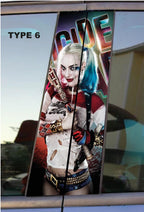 Harley Quınn Car Doors Livery Pillar Decal Sticker Wrap - Harley Quınn Car Decal - high quality graphics - fits for any vehicle - Evreka Decal