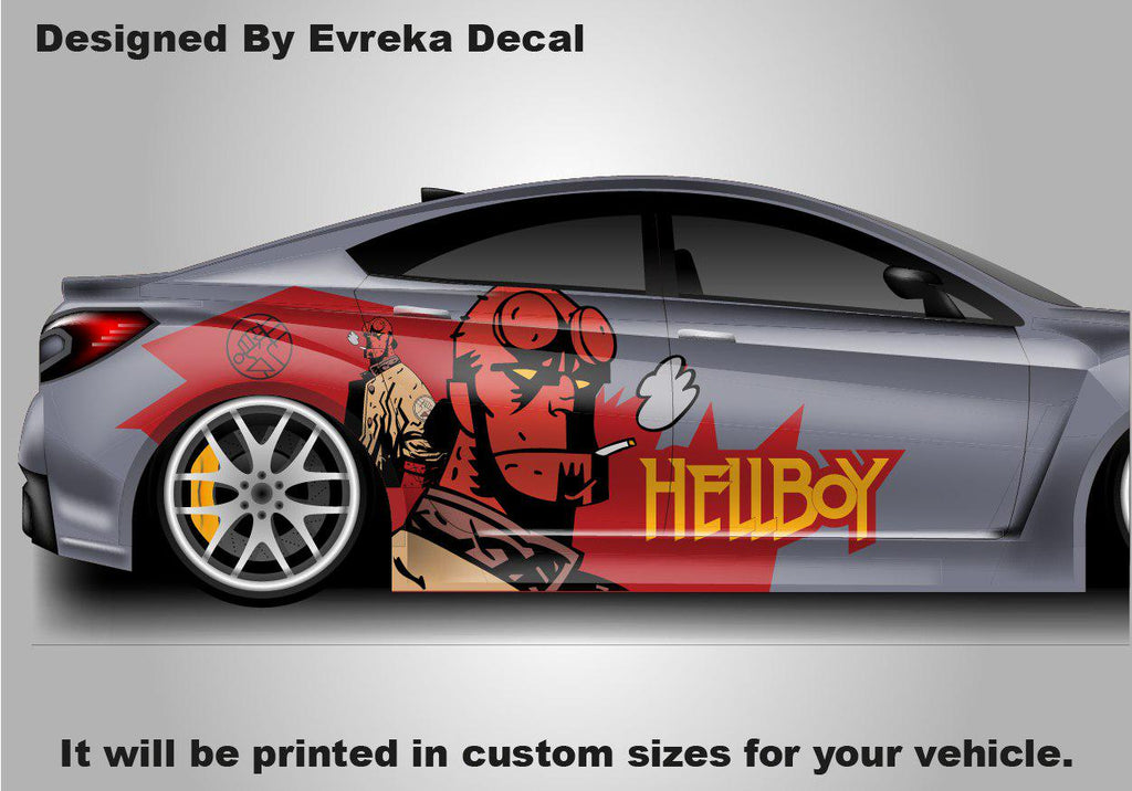 Hellboy Large Car Decal, Vinyl Graphic Car Wrap - Transform Your Ride with our Exclusive Hellboy Car Decals! - Evreka Decal