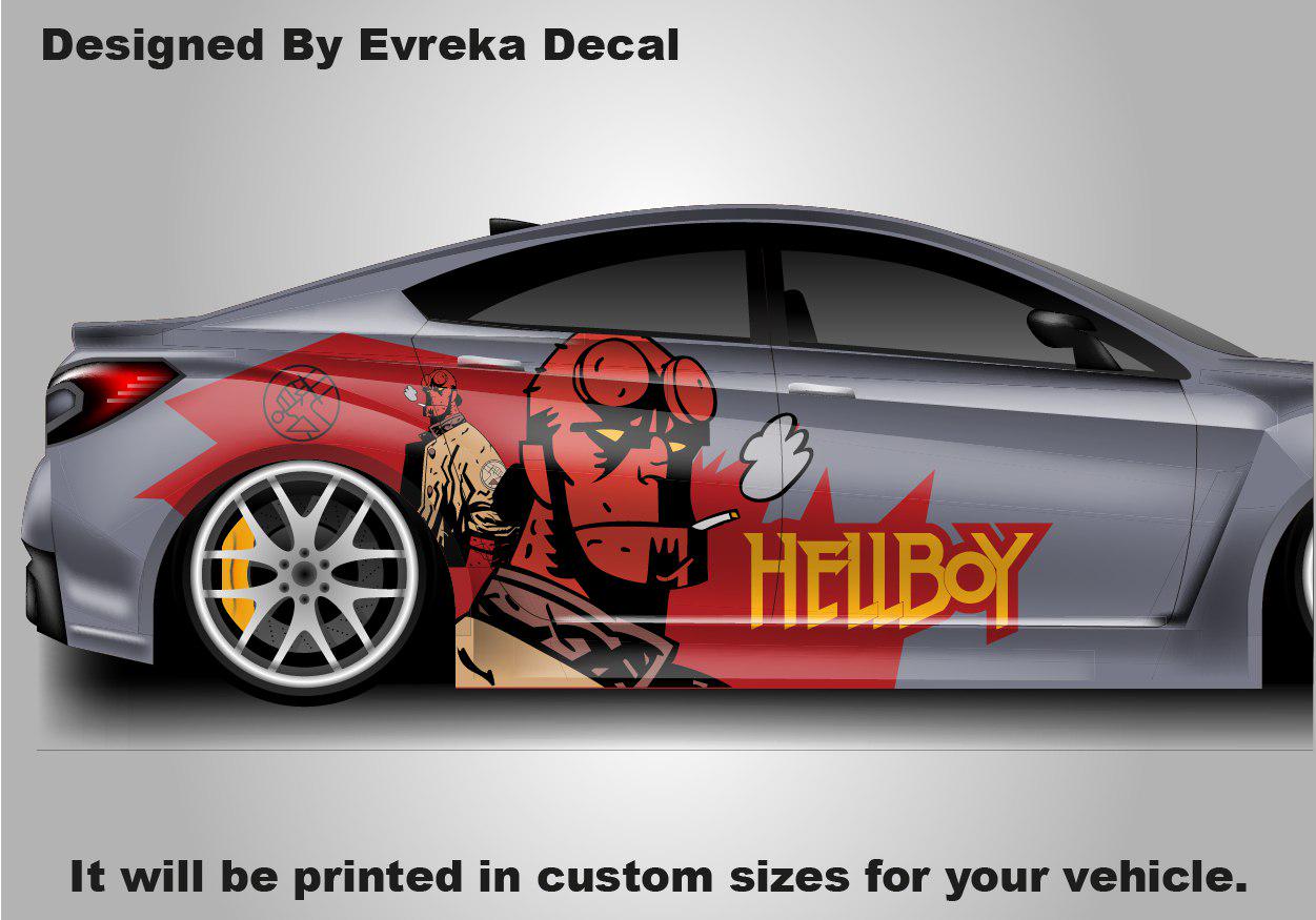 Hellboy Large Car Decal, Vinyl Graphic Car Wrap - Transform Your Ride with our Exclusive Hellboy Car Decals! - Evreka Decal