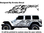 Factory Crafts Nightmare Side Graphic Kit Cast Vinyl Decal Wrap for Jeep Wrangler JL 4 Door - Evreka Decal