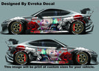 Harley Quinn and Glamorous inspirational design, Cast Vinyl Wrap, Universal Size, Car Livery, Car decal - Evreka Decal