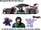 Joker Car Wrap, Car Livery, Cast Vinyl Wrap, Universal Size, Car Wrap, Car Decal, Car Foil Design - Evreka Decal