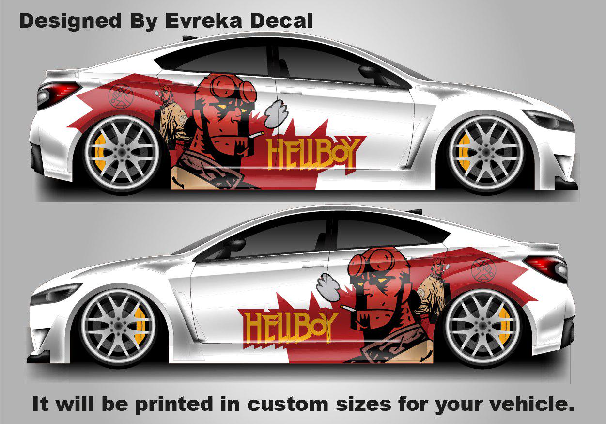 Hellboy Large Car Decal, Vinyl Graphic Car Wrap - Transform Your Ride with our Exclusive Hellboy Car Decals! - Evreka Decal