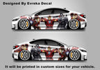 Iron Man, Car Livery, Cast Vinyl Wrap, Universal Size, Car Wrap, Car Decal, Car Foil Design - Evreka Decal