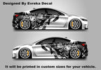 Samurai Car Wrap, Japanese Vehicle Shine, Cast Vinyl Wrap, Universal Size Samurai Anime Car Sticker Car Decal - Evreka Decal