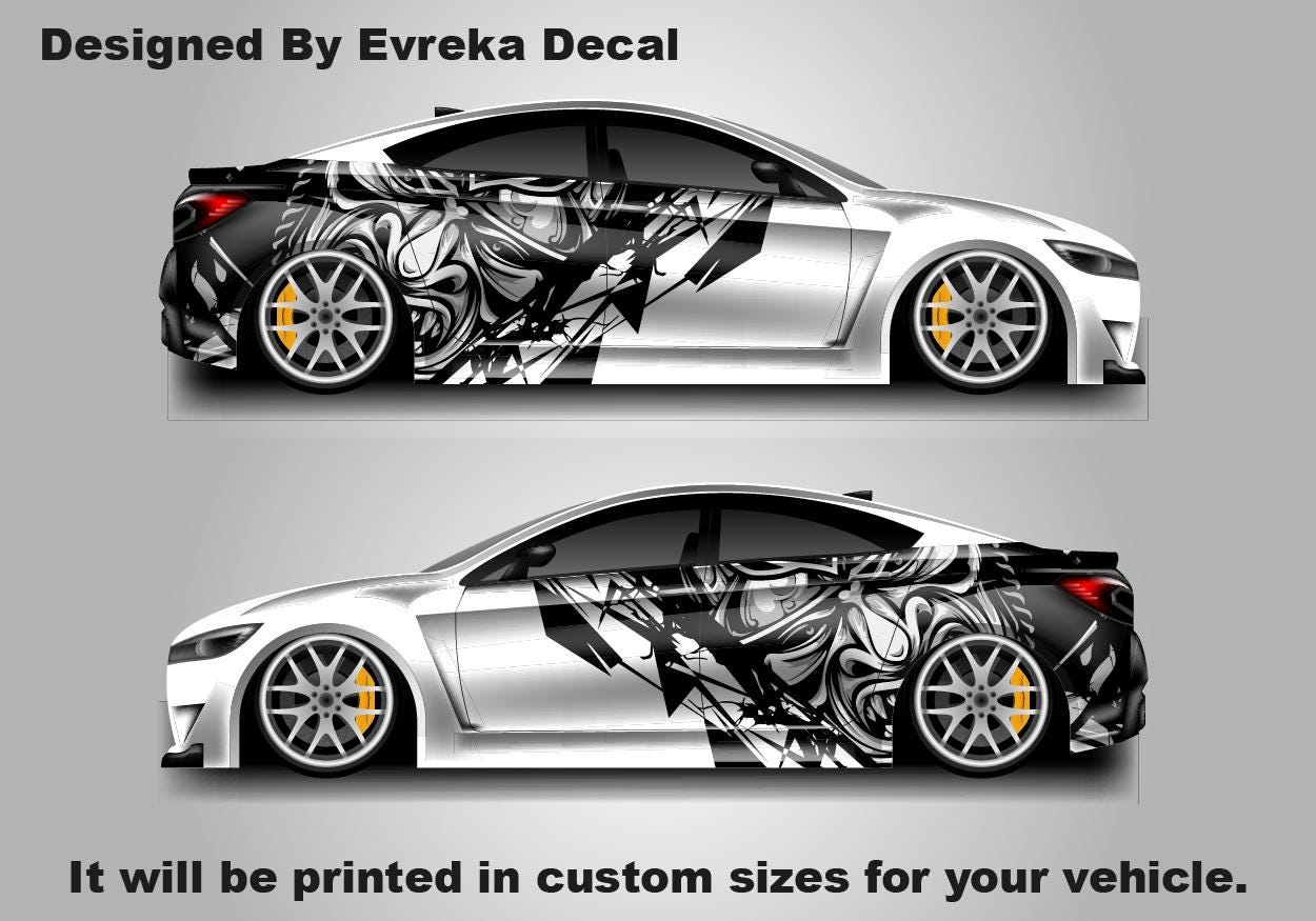 Samurai Car Wrap, Japanese Vehicle Shine, Cast Vinyl Wrap, Universal Size Samurai Anime Car Sticker Car Decal - Evreka Decal
