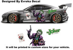 JOKER, Super Hero Villain Inspired Car Side Decal, Universal Size, Cast Vinyl Wrap, why so serıous - Evreka Decal
