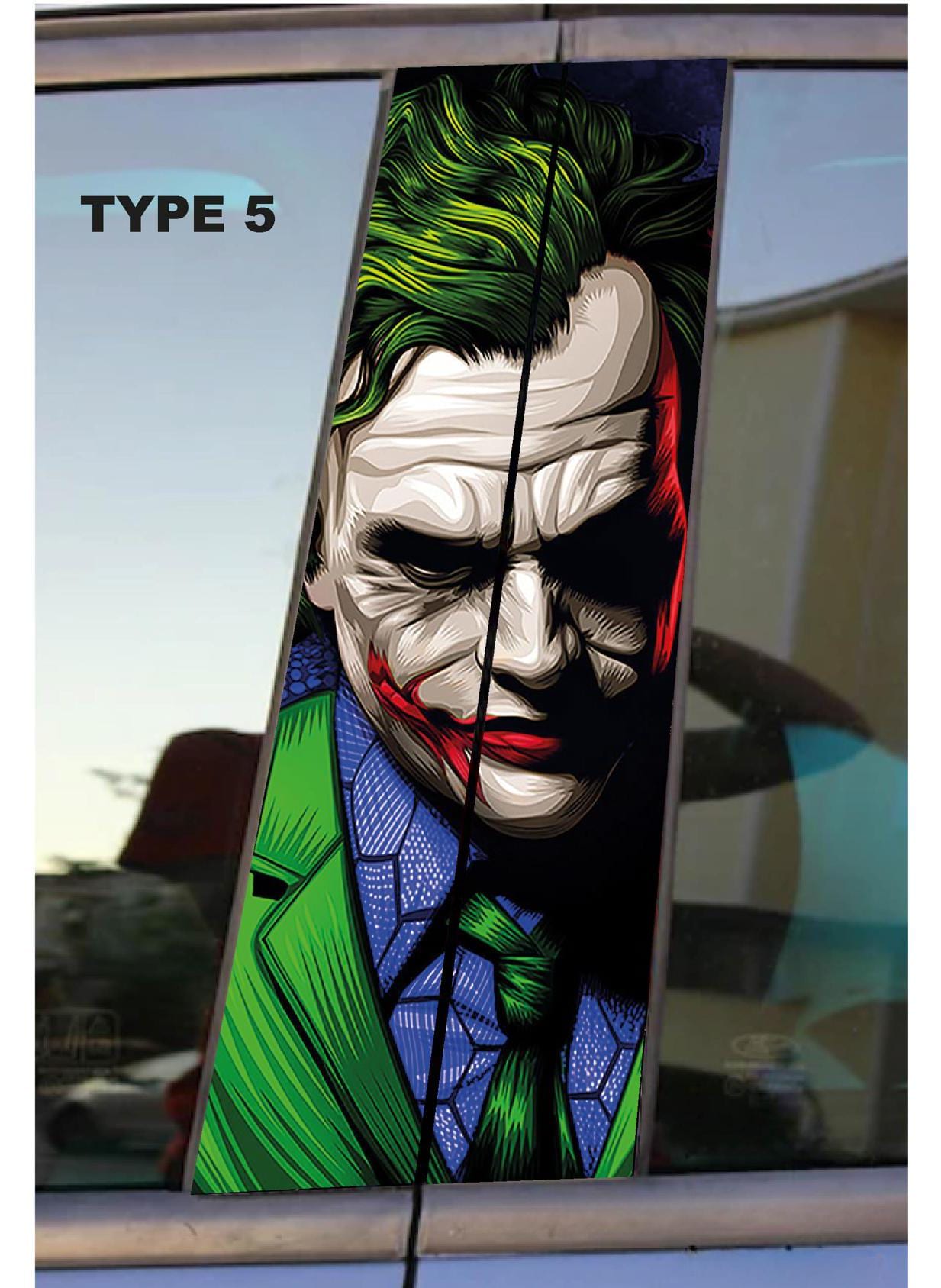Joker Car Doors Livery Pillar Decal Sticker Wrap - Joker Car Decal - high quality graphics - fits for any vehicle - Evreka Decal