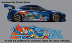 Dragon japanese style, , Car Livery, Cast Vinyl Wrap, Universal Size, Car Wrap, Car Foil Design - Evreka Decal
