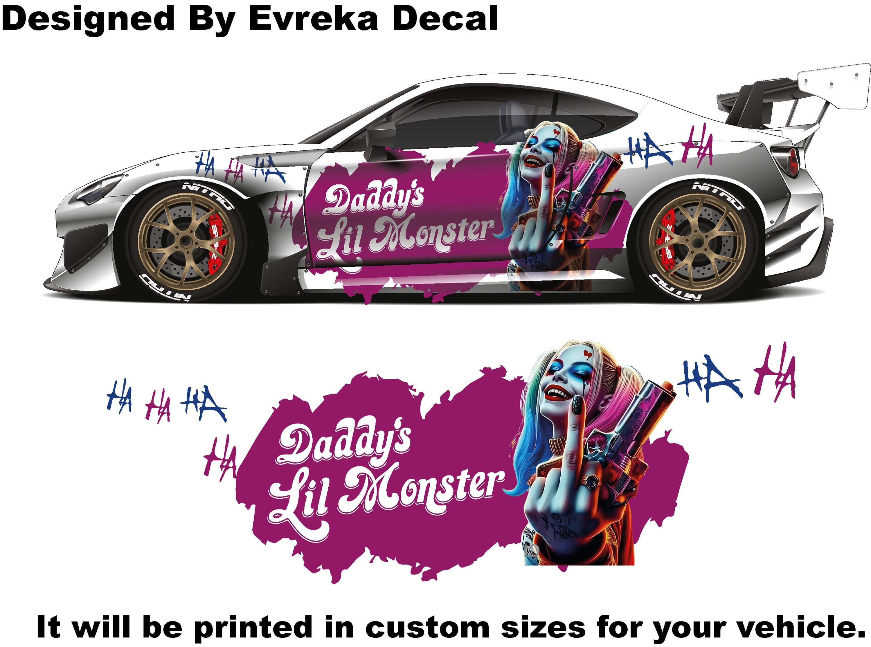 Harley Quinn Premium Customizable Vinyl Car Wrap - High-Quality Vehicle Wraps for Cars, Trucks, SUVs - Durable, Weather-Resistant Auto Wraps - Evreka Decal