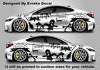 Halloween Car Side Decal: Bat & Ghost Design - Car Side Decal Car Livery - Evreka Decal