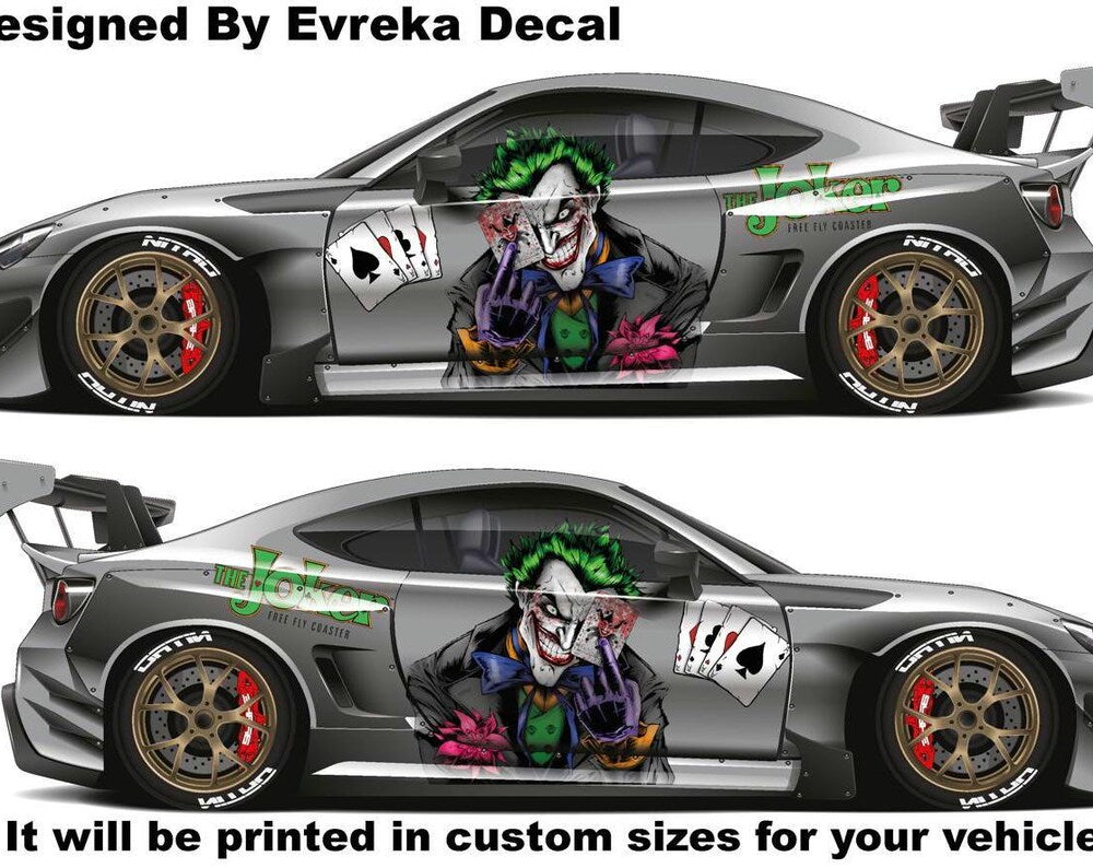 JOKER, Super Hero Villain Inspired Car Side Decal