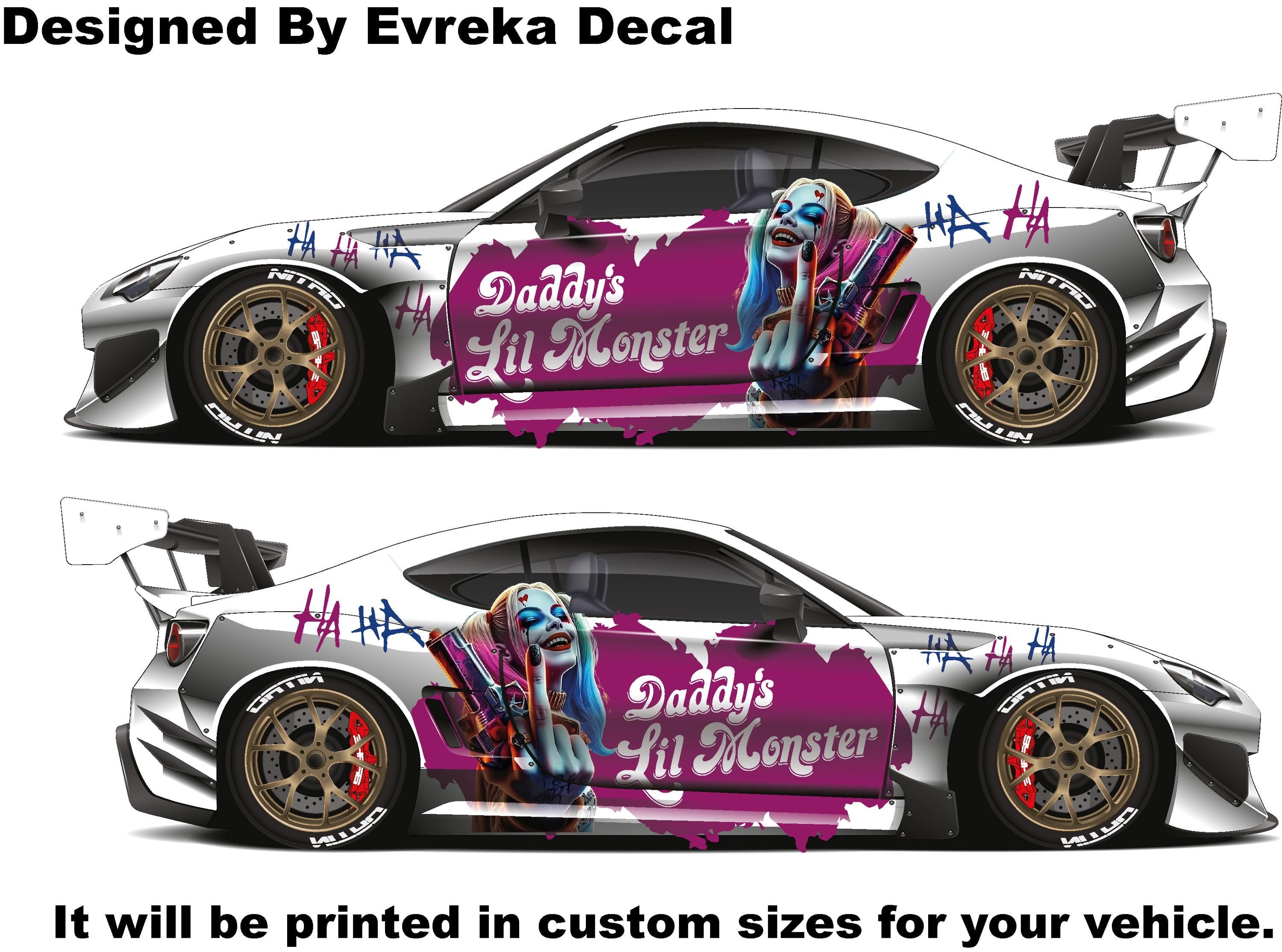 Harley Quinn Premium Customizable Vinyl Car Wrap - High-Quality Vehicle Wraps for Cars, Trucks, SUVs - Durable, Weather-Resistant Auto Wraps
