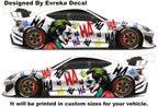 Color JOKER Ha Ha Ha, the greatest villain ever, JOKER, Super Hero Villain Inspired Car Side Decal, Universal Size, Cast Vinyl Wrap