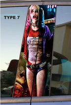 Harley Quınn Car Doors Livery Pillar Decal Sticker Wrap - Harley Quınn Car Decal - high quality graphics - fits for any vehicle