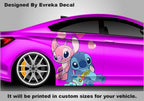 Stitch Pink And Blue, Car Livery, Cast Vinyl Wrap, Universal Size, Car Wrap, Car Decal, Car Foil Design, Car Livery