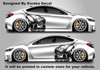 2 x Bumble Bee decal, INCLUDES Both Sides, kit for 2015-2020 Dodge Challenger Charger Hellcat SRT Scatpack Side Fender Vinyl Decal car decal