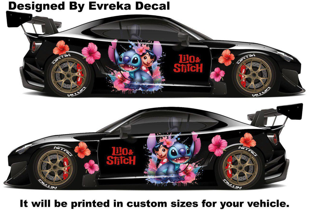 Lilo and Stitch, Car Livery, Cast Vinyl Wrap, Universal Size, Car Wrap, Car Decal, Car Foil Design