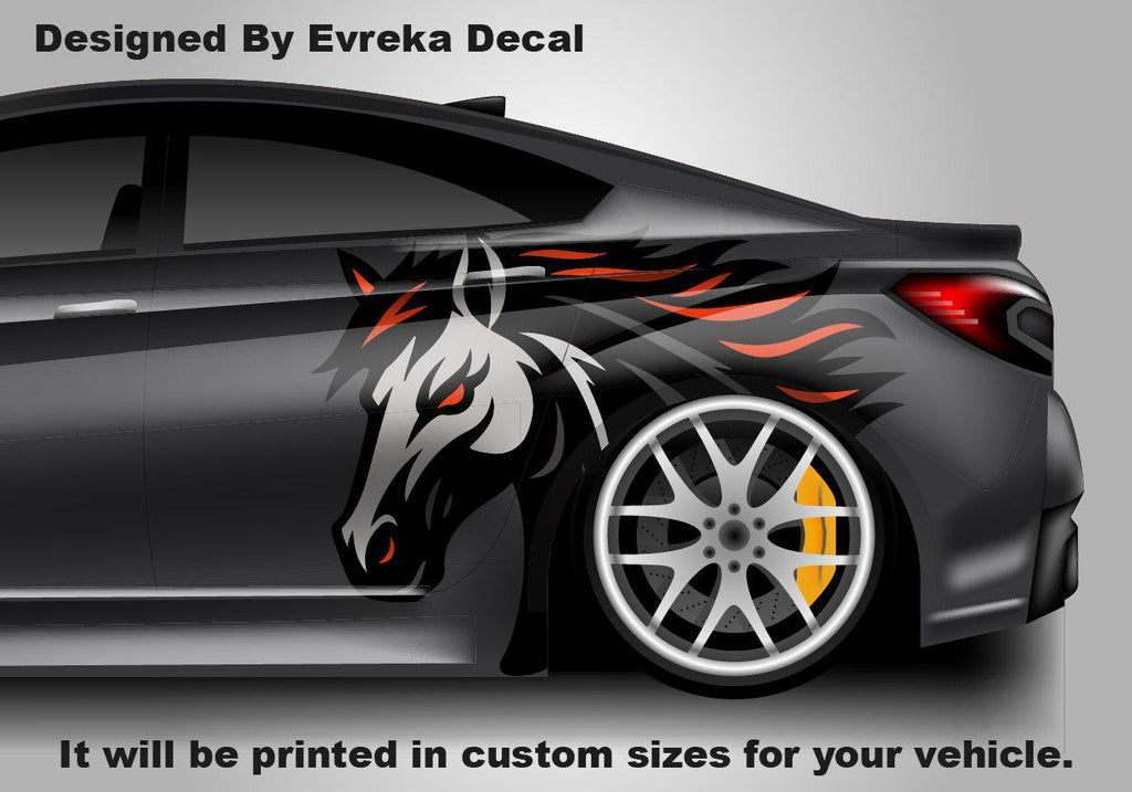 3D Horse Fits Ford Mustang Vinyl Decal Side Truck Car Vehicle Graphic