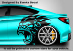 Angry Gorilla Kong Sticker / Decal- INCLUDES BOTH Sides. Decal Sticker King Kong Growling Gorilla | Side of Car Graphic | Vinyl Decal |