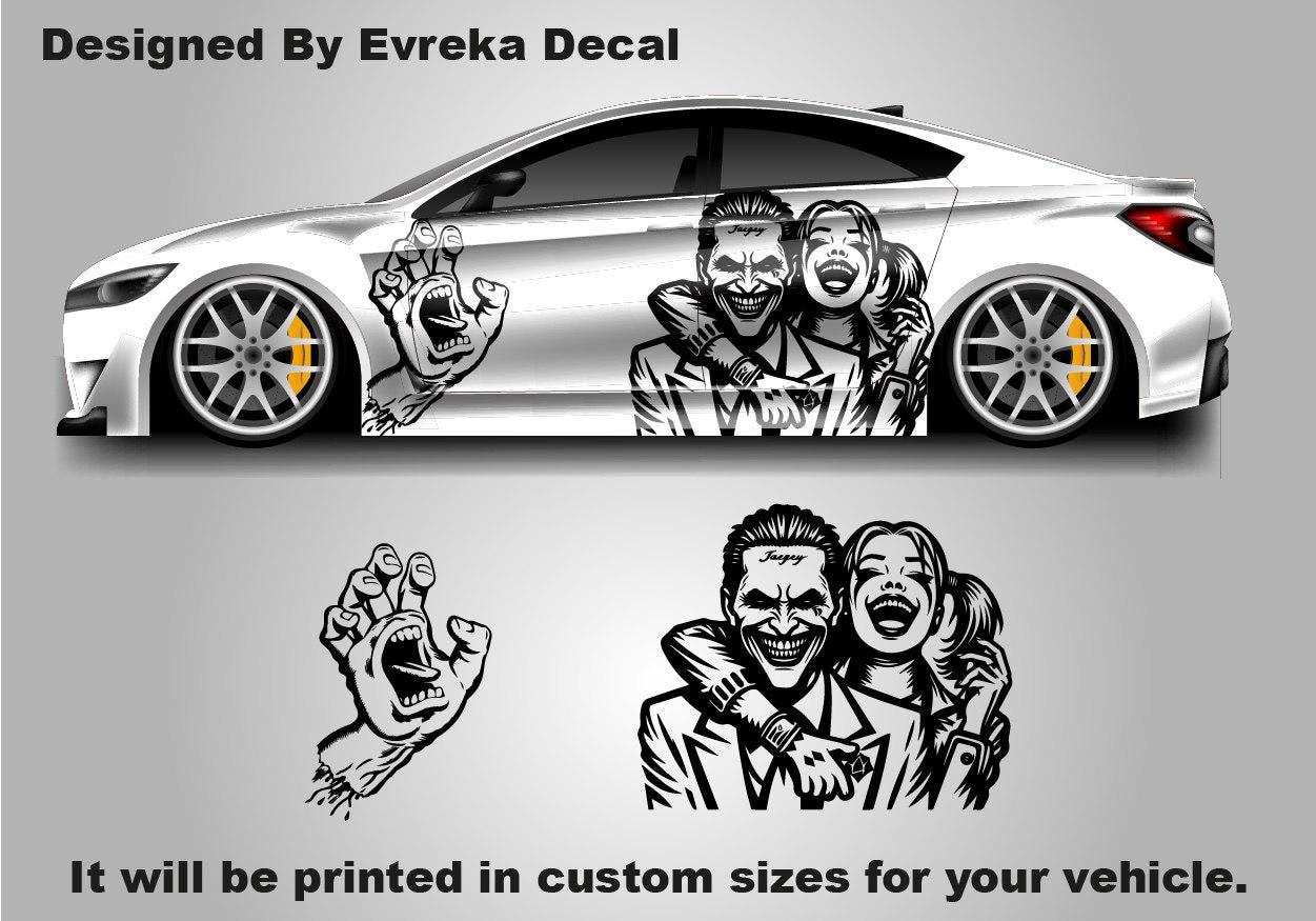 Harley Quinn Premium Customizable Vinyl Car Wrap - High-Quality Vehicle Wraps for Cars, Trucks, SUVs - Durable, Weather-Resistant Auto Wraps