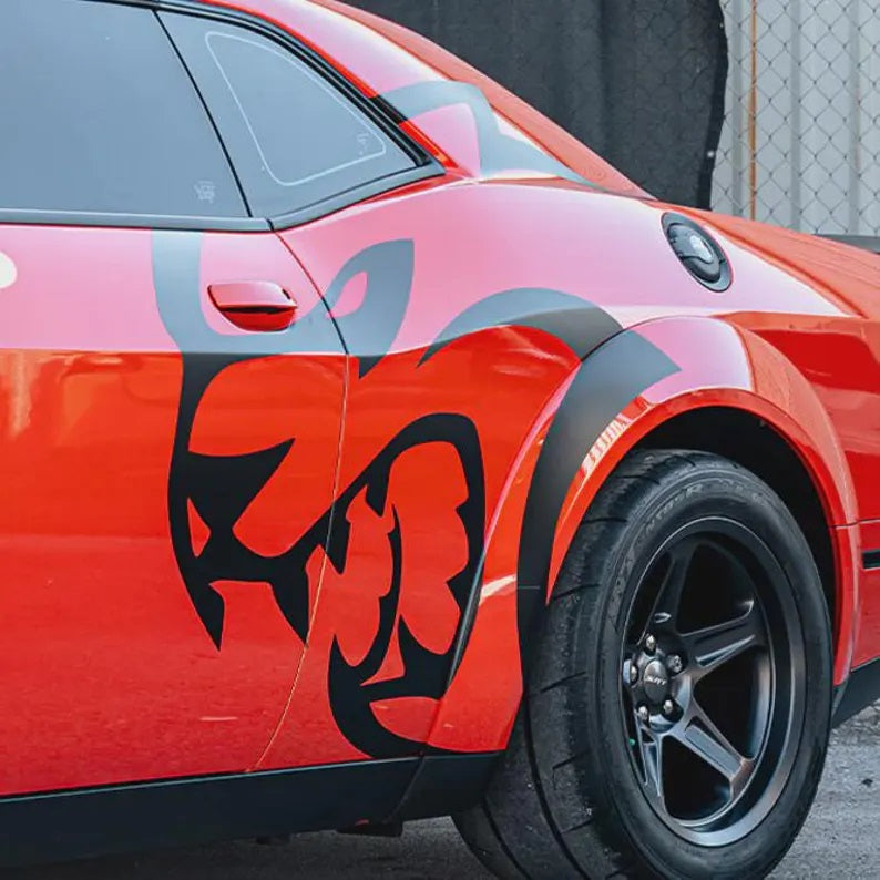2x Oversized Hellcat Decal, Vinyl Wrap, Graphics, Charger, Challenger, SRT, Mopar